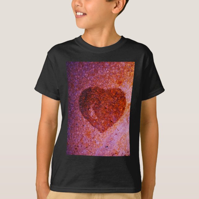 Camiseta corazón rosa coral (Anverso)