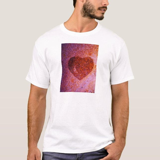 Camiseta corazón rosa coral (Anverso)