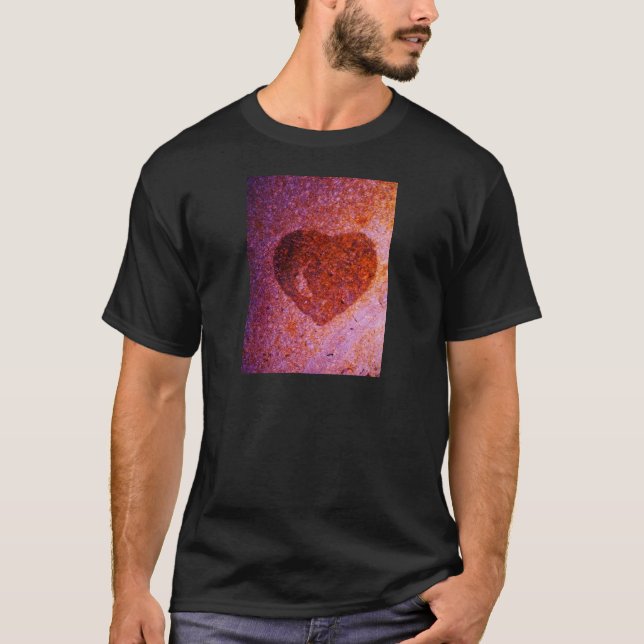 Camiseta corazón rosa coral (Anverso)