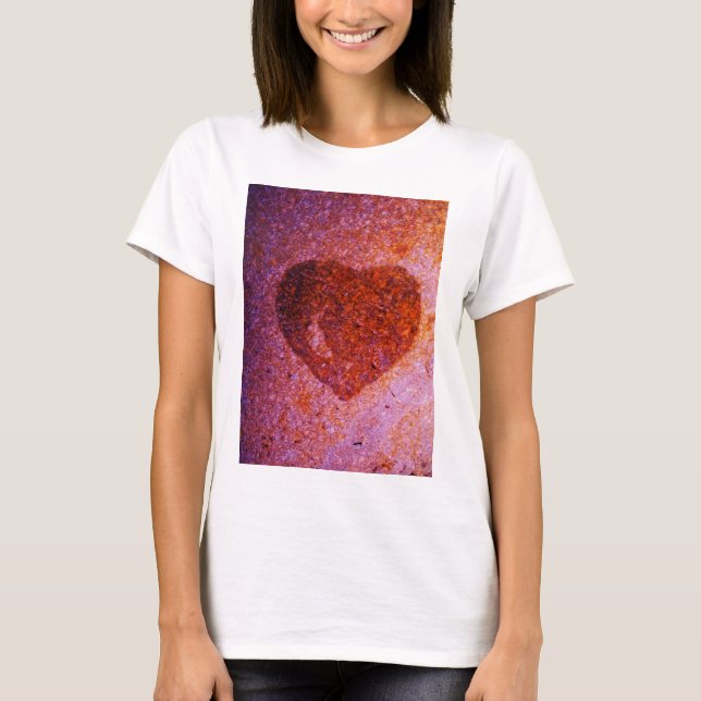 Camiseta corazón rosa coral (Anverso)