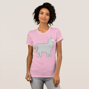 Camiseta Corazón rosa de la Alpaca Cariña
