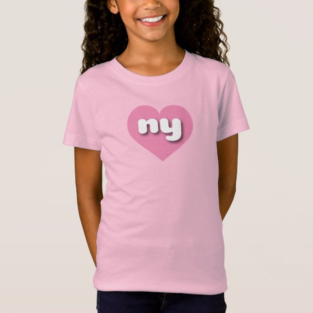 Camiseta Corazón rosa de Nueva York - Amo (Anverso)