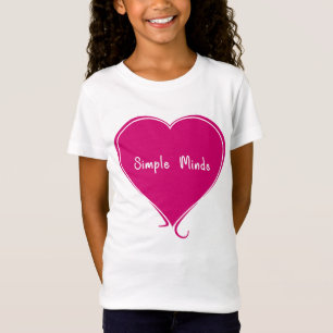 Camiseta Corazón Rosa Diseño de Afecto 'Mentes Simples'