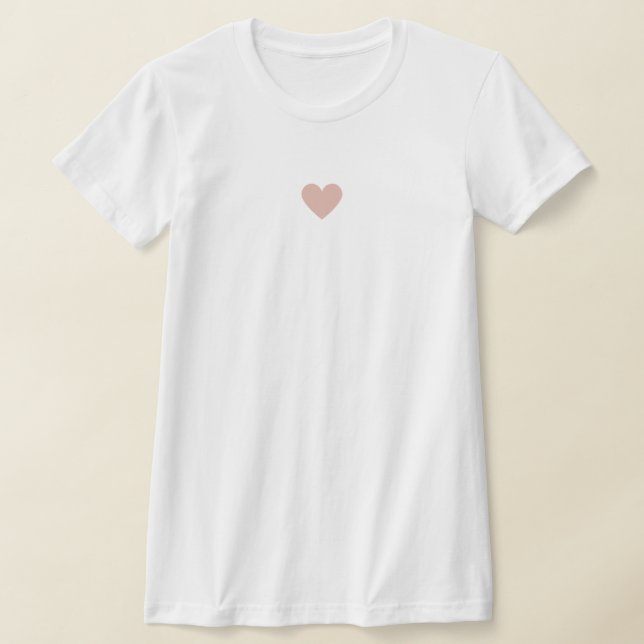 Camiseta Corazón Rosa Simple Moderno Personalizado (Distribución)