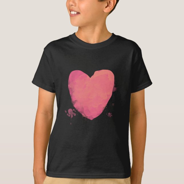 Camiseta Corazón rosado (Anverso)