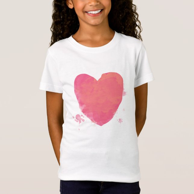 Camiseta Corazón rosado (Anverso)