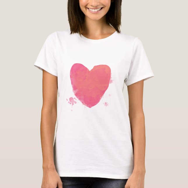 Camiseta Corazón rosado (Anverso)