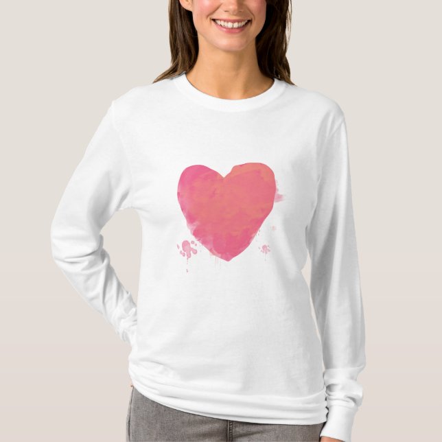 Camiseta Corazón rosado (Anverso)