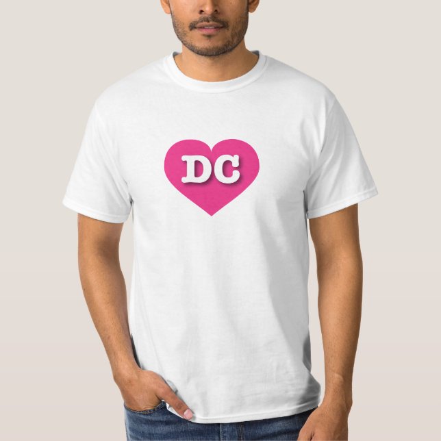 Camiseta Corazón rosado caliente DC - Amo DC (Anverso)
