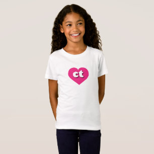Camiseta Corazón rosado caliente de Connecticut - Me encant
