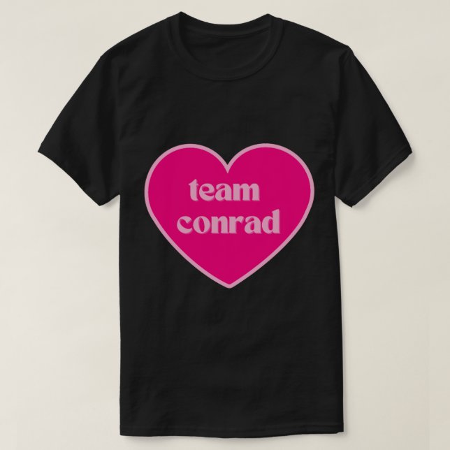 Camiseta Corazón rosado caliente de Conrad Team (Diseño del anverso)