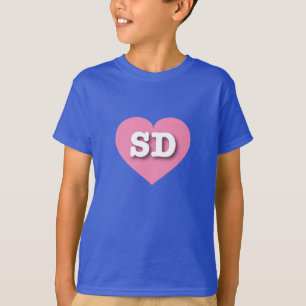 Camiseta Corazón rosado de Dakota del Sur - Amo el SD
