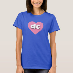 Camiseta corazón rosado de dc - me encanta dc