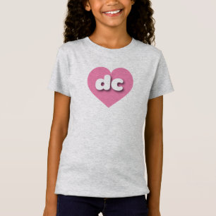 Camiseta corazón rosado de dc - me encanta dc