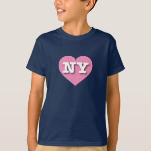 Camiseta Corazón rosado de Nueva York - Amo a NY