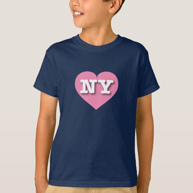Camiseta Corazón rosado de Nueva York - Amo a NY (Anverso)