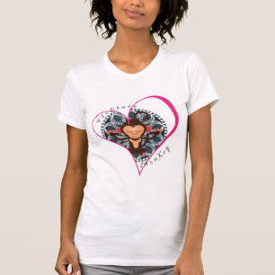 Camiseta Corazón rosado en el estado meditando el té de las