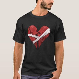 Camiseta Corazón Roto Conciencia Única Desgarrado