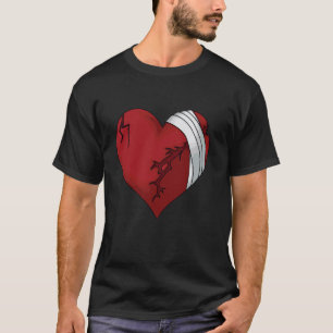 Camiseta Corazón Roto Conciencia Única Desgarrado