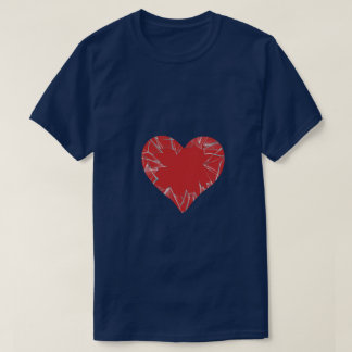Camiseta Corazón roto de vidrio destrozado