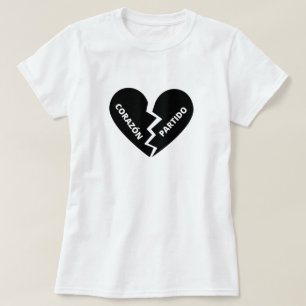 Camiseta Corazón roto en gallego - partido corazón