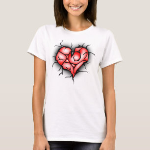 Camiseta Corazón roto y destrozado
