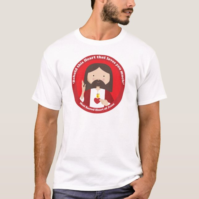 Camiseta Corazón sagrado de Jesús (Anverso)
