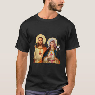 Camiseta Corazón Sagrado De Jesús Corazón Inmaculado De Mar