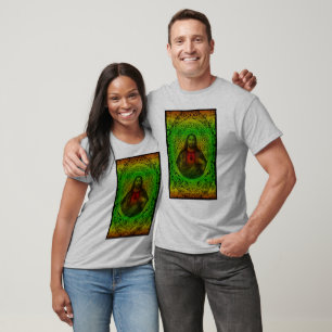 Camiseta Corazón sagrado de Rasta de Jesús T (raglán)
