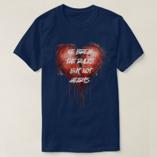 Camiseta Corazón Sangrante Rompe Reglas