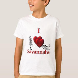 Camiseta Corazón Savannah Cat