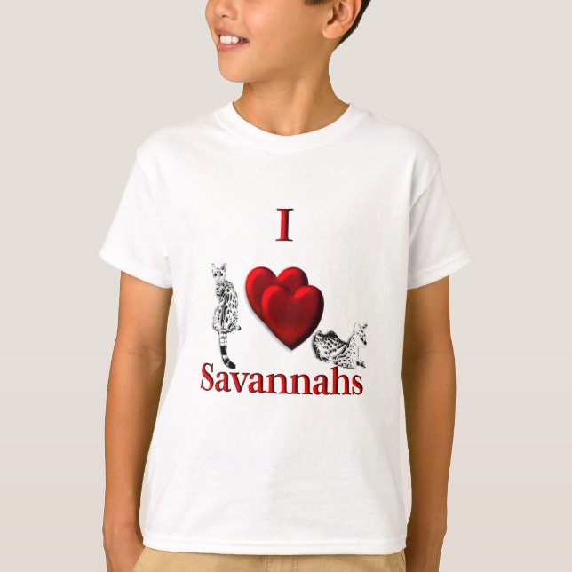 Camiseta Corazón Savannah Cat (Anverso)