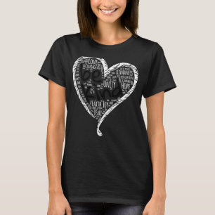 Camiseta Corazón Sea Amable Amabilidad Extendida Naranja An