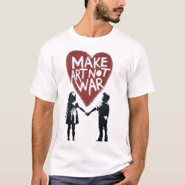 Camiseta Corazón Significativo "HACER ARTE NO GUERRA" con N