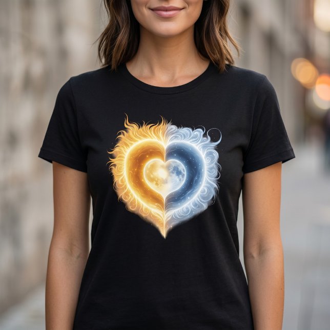Camiseta Corazón Sol Luna Amor Celestial (Subido por el creador)