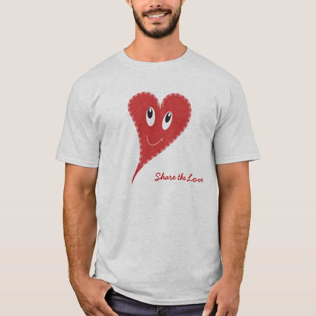 Camiseta Corazón sonriente de San Valentín (Anverso)
