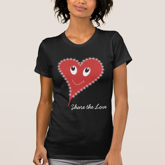 Camiseta Corazón sonriente de San Valentín (Anverso)