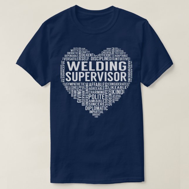 Camiseta Corazón supervisor de soldadura (Diseño del anverso)