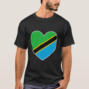 Camiseta Corazón Tanzania - Divertido corazón de bandera ta