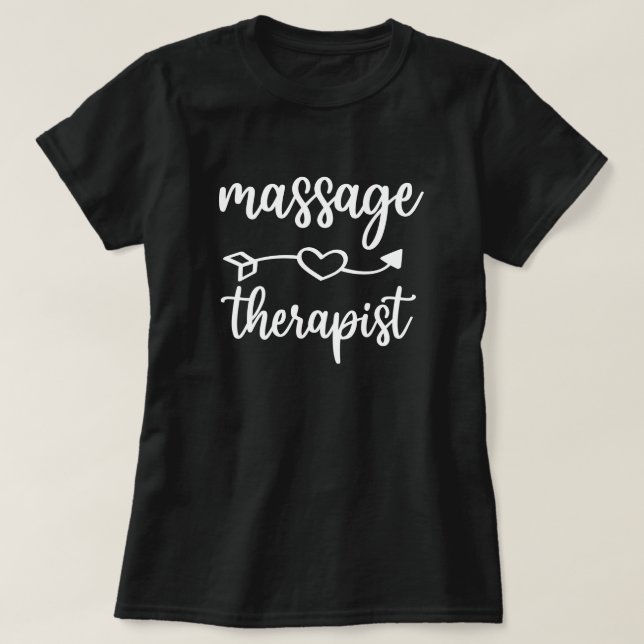 Camiseta Corazón terapeuta de masaje (Diseño del anverso)