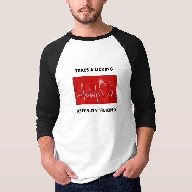 Camiseta Corazón - toma una lamedura, guarda en hacer (Anverso)