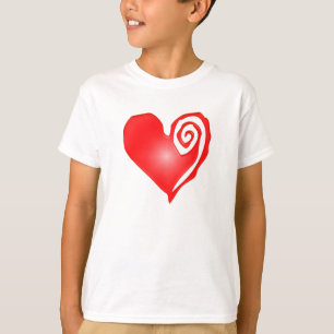Camiseta corazón torpe en blanco o negro