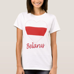 Camiseta Corazón (tradicional) de la bandera de Bielorrusi