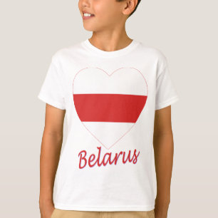 Camiseta Corazón (tradicional) de la bandera de Bielorrusi