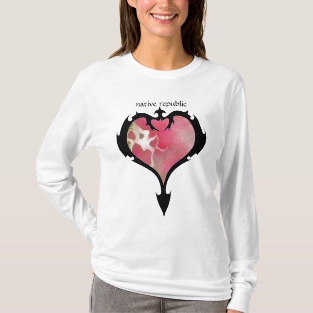 Camiseta corazón tribal (Anverso)
