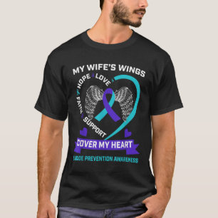 Camiseta Corazón Turquesa Púrpura Extraño A Mi Esposa Conci