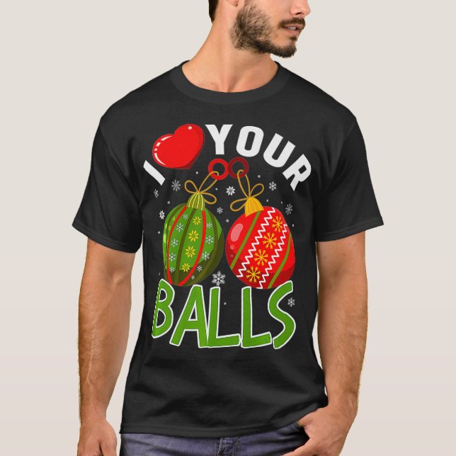 Camiseta Corazón tus bolas - Funny Gay Navidades Premium (Anverso)