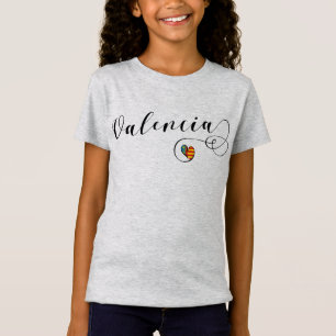 Camiseta Corazón valenciano de la bandera, Valencia, Espa