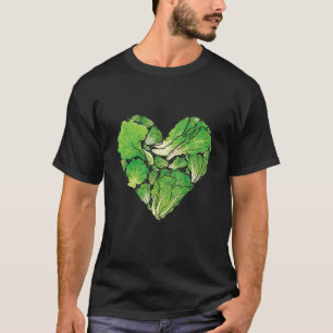 Camiseta Corazón vegetariano como lechuga