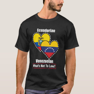 Camiseta Corazón Venezolano Ecuatoriano Banderas Qué No Ama